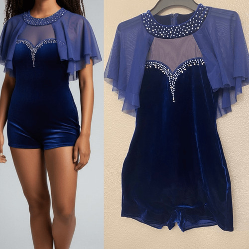 Blue velvet solo dance costume - solo,
