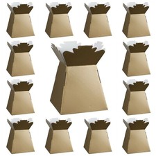 GOLD Living Vases Florist Bouquet Box Flower Plant Aqua Sweet Boxes Gift UK