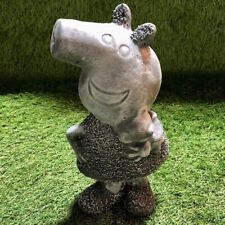 Concrete Cartoon Pig Ornament