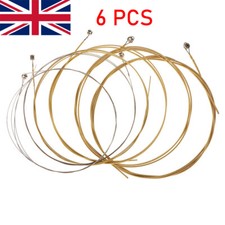 Gold&Silver ACOUSTIC GUITAR STRINGS SET OF 6 HIGH QUALITY STRINGS UK