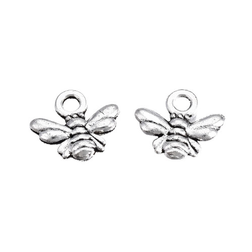 Tibetan silver bee double - silver,