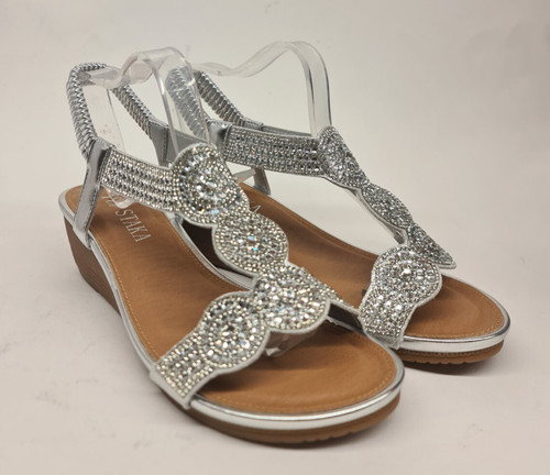 Ladies diamante comfy wedge - ladies,