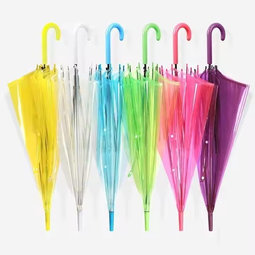 Kids 90cm clear umbrella - clear,