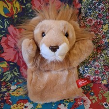 HAMLEYS 9" LION HAND GLOVE PUPPET SOFT TOY PLUSH WILDLIFE NATURE ZOO ANIMAL