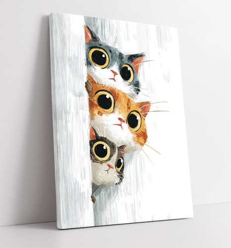 Three cute cats - cats, hiding