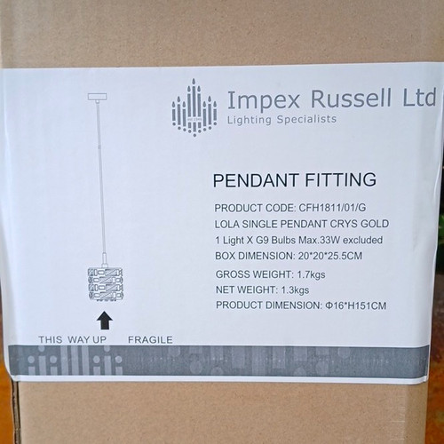 Impex russell ltd lola light - ltd, 1-light