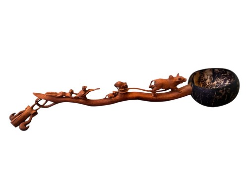 Coconut spoon ladle hand - ladle,