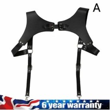 Men's Leather Vest Straps Braces Suspender Chest Belt Vintage Punk Body Harness