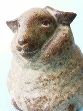 VINTAGE BENNETTS FROM HASTINGS STUDIO POTTERY SHEEP SALT GLAZE SHEEP FIGURINE
