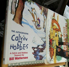 2x Large comic type Paperback books, Calvin and Hobbes, by Bill Watterson