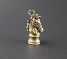 solid brass horse head  fob