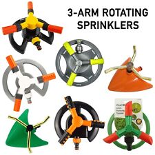 Automatic Rotating Sprinkler 3-Arm Garden Watering Irrigation 360 Lawn Sprayer