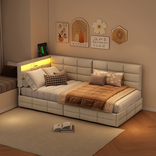Upholstered 3ft single bed - single,