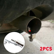 2x Turbo Exhaust Whistle Sound Car Dump Valve Simulator Blow Off Tailpipe Silver
