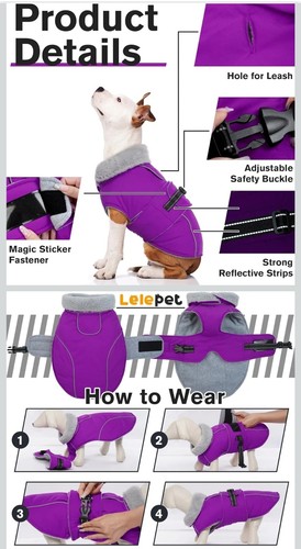 Lelepet warm dog coat - warm,