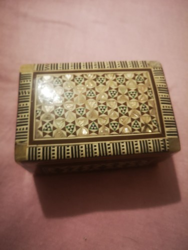 Vintage inlaid marquetry mop - vintage,
