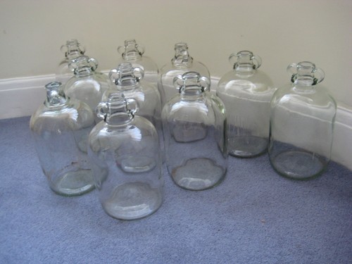 Glass demijohns used 1 - 10,