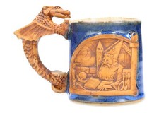 WIZARD SPELL BOOK & DRAGON Mug