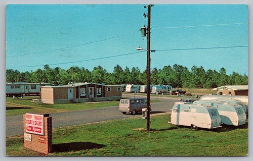 Postcard perry trailer park - perry,