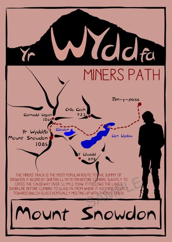 Vintage poster snowdon wales - vintage,