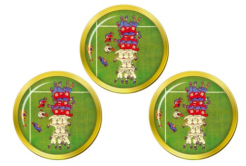 Rugby scrum golf ball - scrum, markers