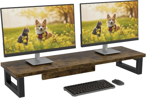 Dual monitor stand riser - stand,