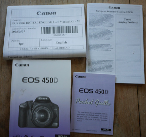 Canon rebel eos - 450d, manual