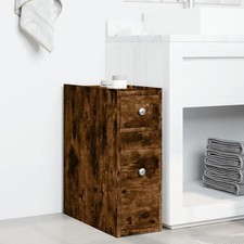 Bathroom Slim Floor Cabinet Narrow Bathroom Storage Bath Cupboard with 2 Drawers