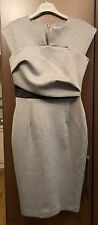 DRESS BY DIVA CATWALK MEDIUM GREY FITTED WORKWEAR UK DESIGNER 