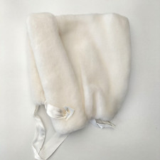 Vintage 1960s White Faux Fur Bonnet Bonnie Togs Deadstock With Tags 60s