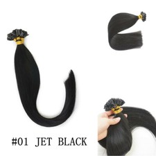 8A 16''-22'' 1g/s Pre Bonded Nail U Tip Keratin Remy Real Human Hair Extensions
