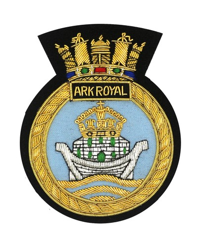 Hms ark royal navy - hms, embroidered