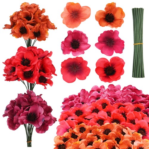 Set red poppy artificial - 60,
