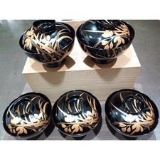 Japanese Lacquer Soup Bowls