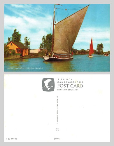 Vintage postcard wherry - postcard,