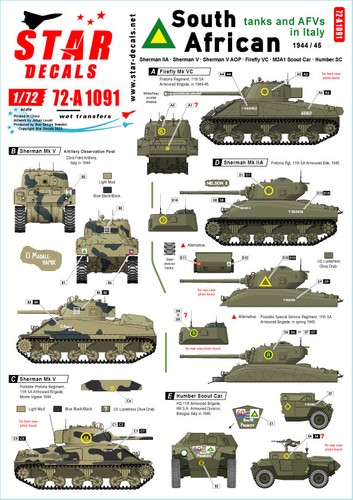 Star decals tanks italy - sa,