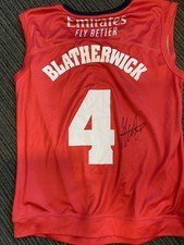 MATCH ISSUE LANCASHIRE T20  TOP HAND SIGNED  BY JACK BLATHERWICK