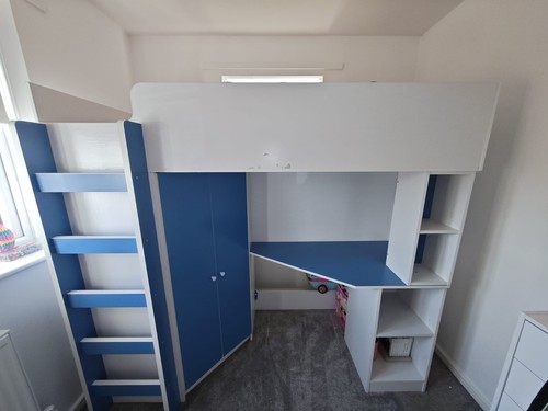 High sleeper bed with - with, desk