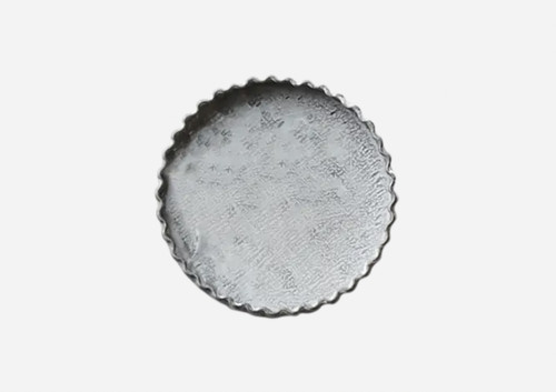Grey metal fenix candle - grey,