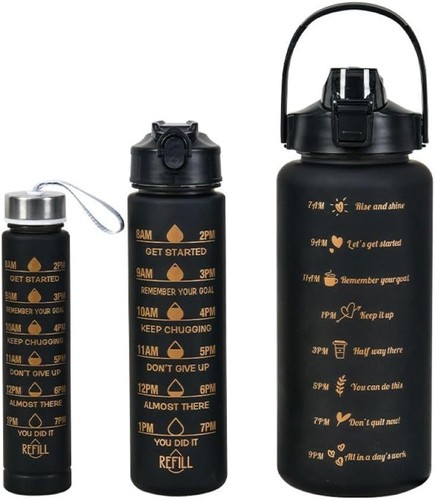 New black motivational water - black,