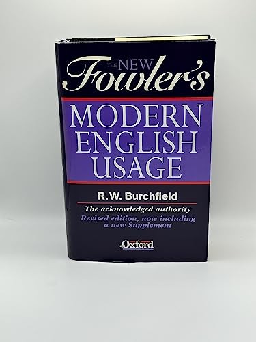 Fowler modern english - fowler's, usage