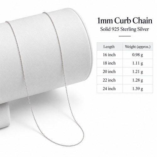 925 sterling silver - 925, curb