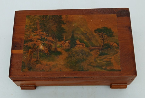 Vintage hinged wooden - vintage,