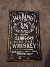 Jack Daniels Whiskey Vintage Wooden Sign Bar Pub Mancave Collectors