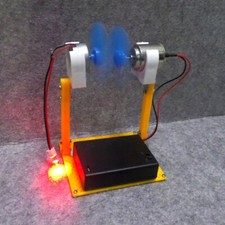 Small Horizontal Wind Generator Micro LED Wind Turbines DC Motor Set Kits