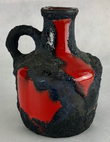 Fat lava roth pottery vase - lava,