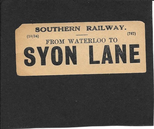 Syon lane railway luggage - lane,