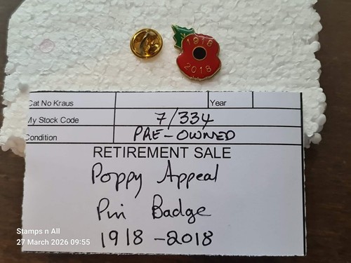 Poppy remembrance enamel - remembrance, pin