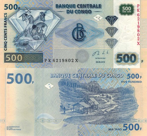 Congo 500 francs - dr,