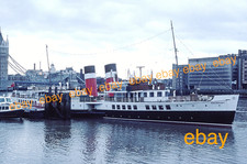 35mm Colour Slide of P.S.WAVERLEY-Paddle Steamer-Tower Pier-Upper Pool-1983